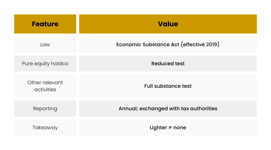 BVI substance requirements overview