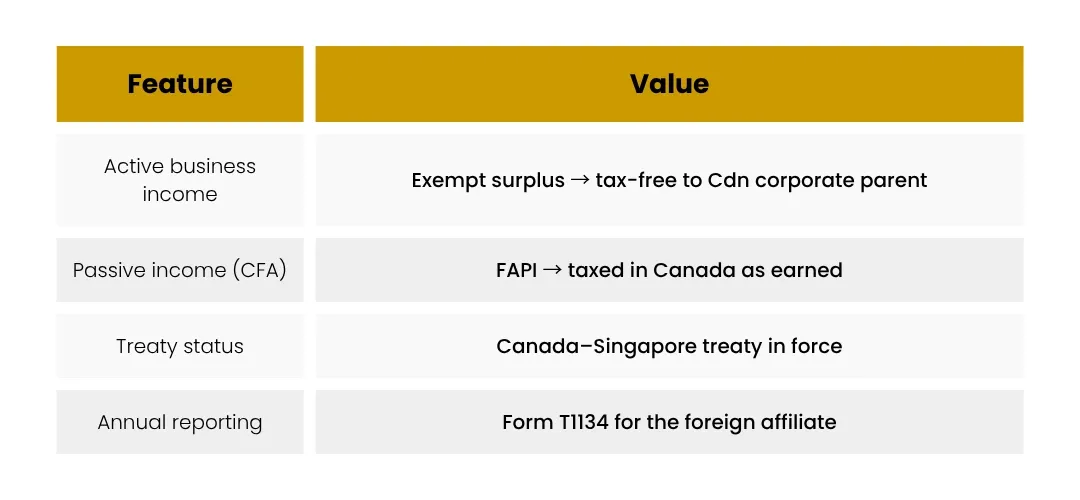 Singapore HoldCo tax overview